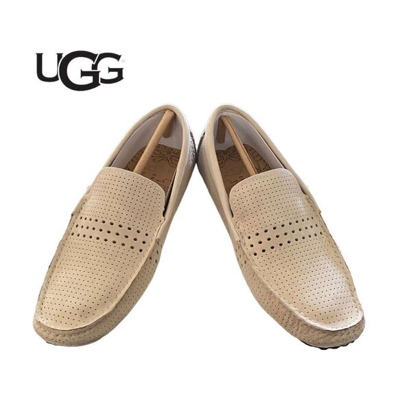 NEW UGG Men\'s Bel Air Venetian Perf Leather Slip On Moc Driving Loafers 7 main image 5